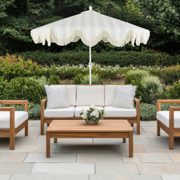 Collins 9 ft. Classic Cottage Tassel Market Patio Umbrella